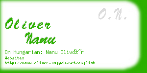 oliver nanu business card